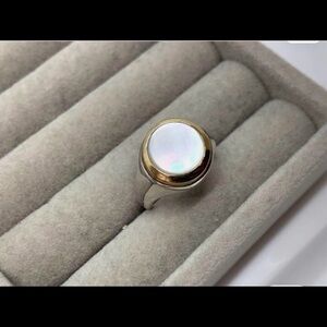 Vintage Tiffany Shell 18K Two Tone Ring